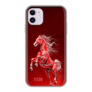 Силиконовый чехол на Iphone 11 с принтом Новый год