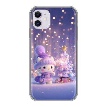 Силиконовый чехол на Iphone 11 с принтом Новый год Силиконовый чехол на Iphone 11 с принтом Новый год