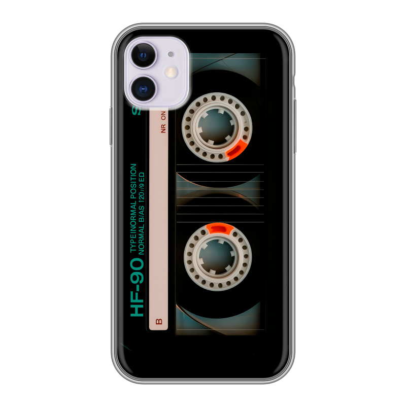 Силиконовый чехол на Iphone 11 с принтом Кассета Силиконовый чехол на Iphone 11 с принтом Кассета