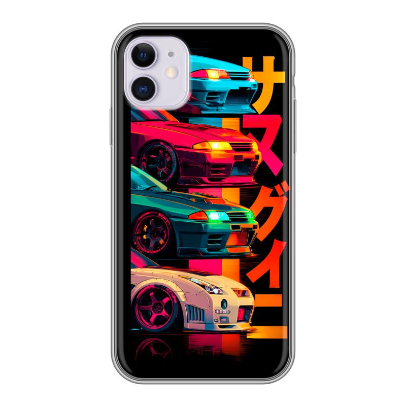 Силиконовый чехол на Iphone 11 с принтом Гоночные машины Силиконовый чехол на Iphone 11 с принтом Гоночные машины