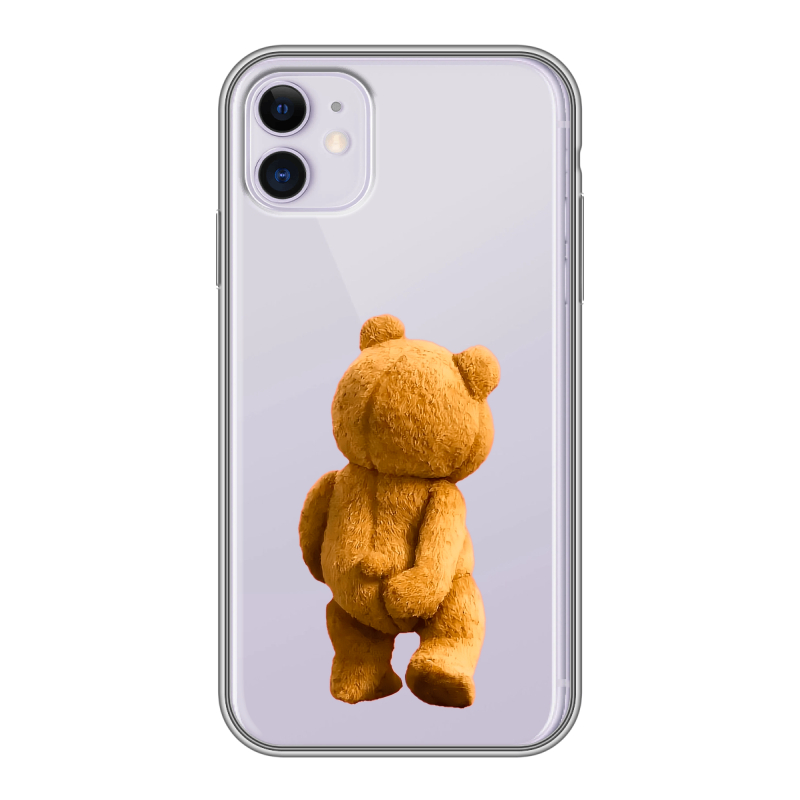 Силиконовый чехол на Iphone 11 с принтом Медведь Силиконовый чехол на Iphone 11 с принтом Медведь