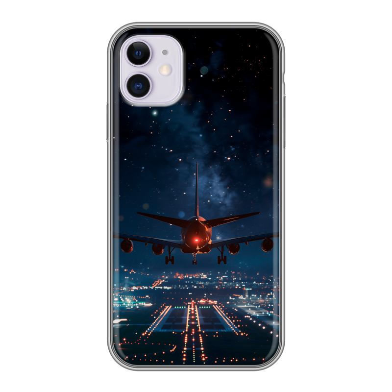 Силиконовый чехол на Iphone 11 с принтом самолет Силиконовый чехол на Iphone 11 с принтом самолет