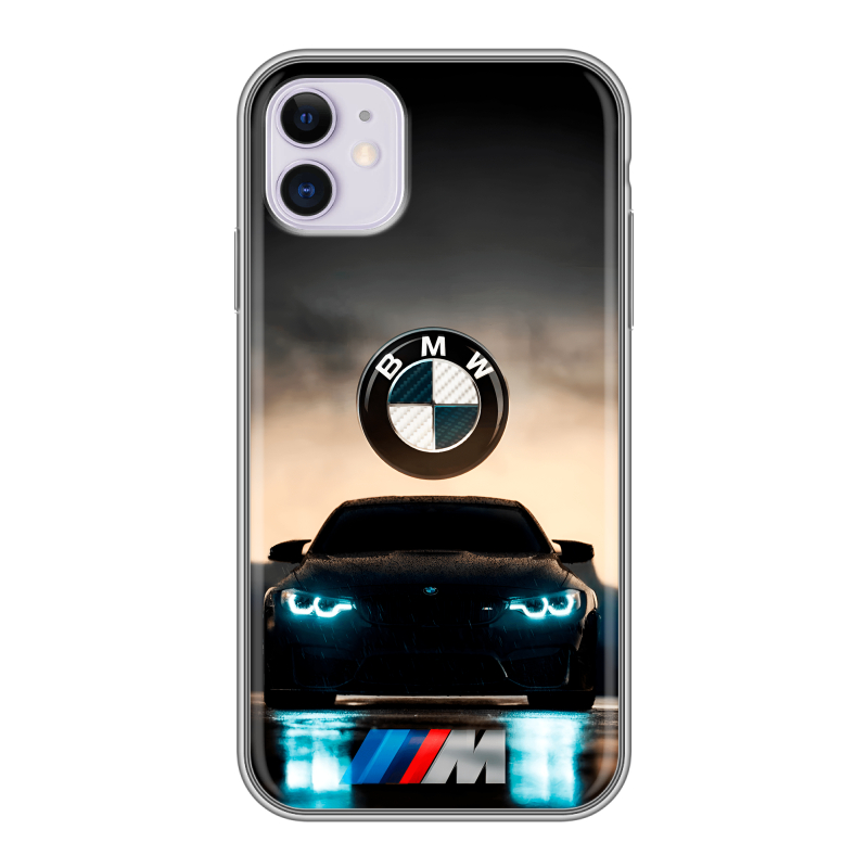 Силиконовый противоударный чехол на Iphone 11 с принтом БМВ BMW Силиконовый противоударный чехол на Iphone 11 с принтом БМВ BMW