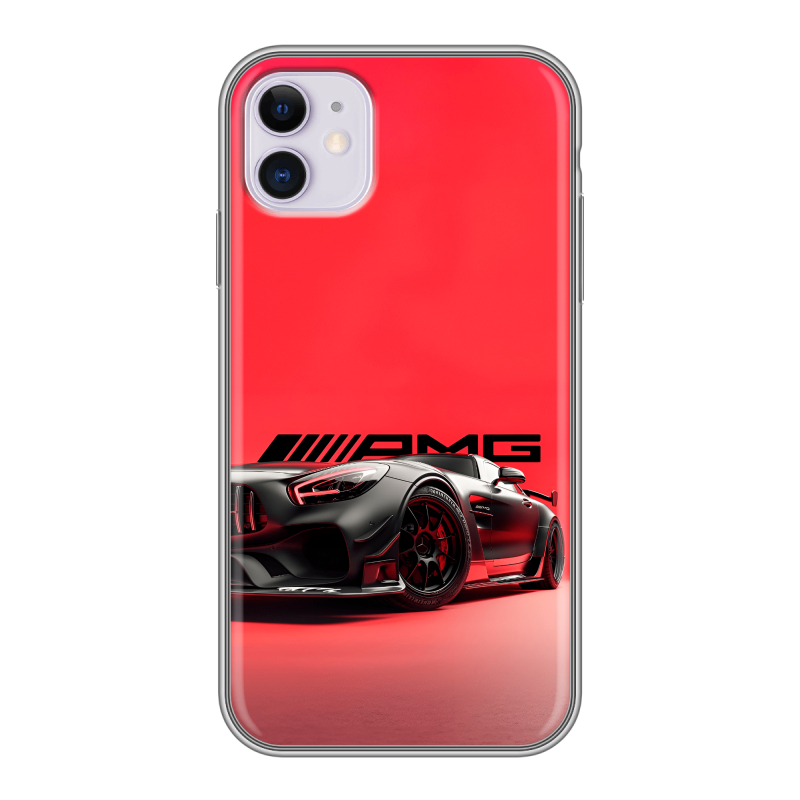 Силиконовый чехол на Iphone 11 с принтом Мерседес Mercedes AMG Силиконовый чехол на Iphone 11 с принтом Мерседес Mercedes AMG