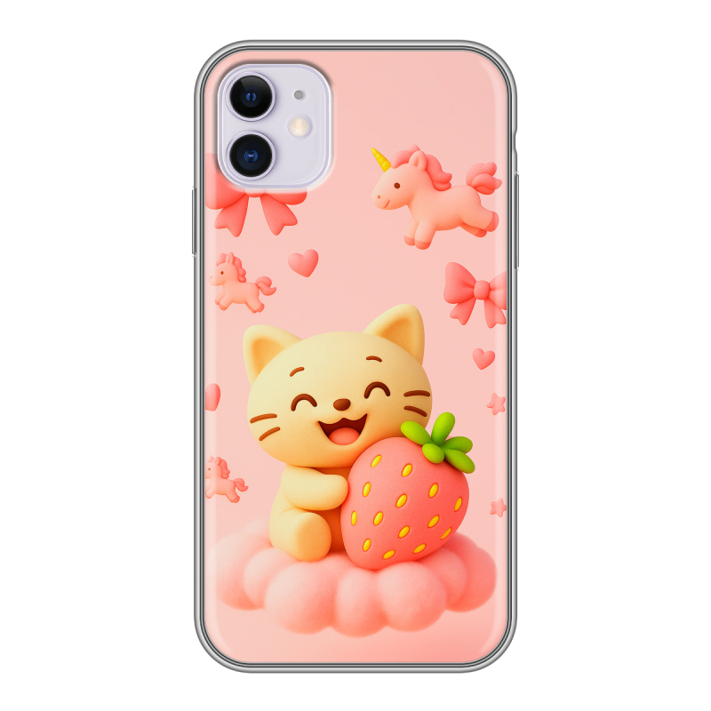 Силиконовый противоударный чехол на Iphone 11 с принтом для девочек Силиконовый противоударный чехол на Iphone 11 с принтом для девочек