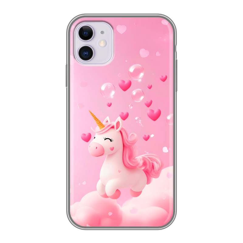 Силиконовый чехол на Iphone 11 с принтом Единорог Силиконовый чехол на Iphone 11 с принтом Единорог