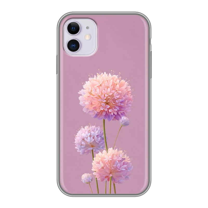 Силиконовый чехол на Iphone 11 с принтом Цветы Силиконовый чехол на Iphone 11 с принтом Цветы