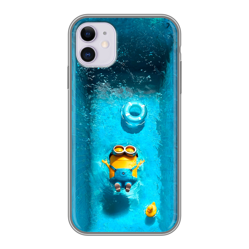 Силиконовый чехол на Iphone 11 с принтом Миньоны Силиконовый чехол на Iphone 11 с принтом Миньоны