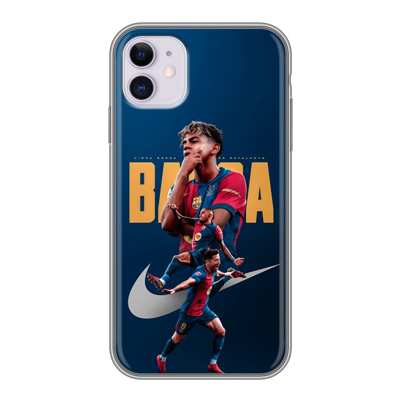 Силиконовый чехол на Iphone 11 с принтом Барселона Barca Yamal Силиконовый чехол на Iphone 11 с принтом Барселона Barca Yamal