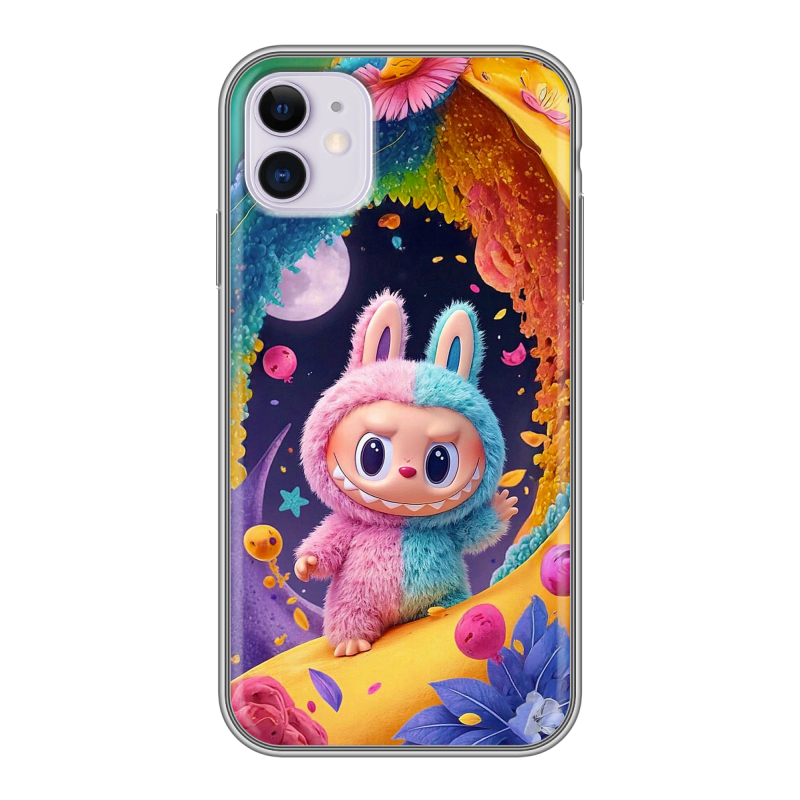 Силиконовый чехол на Iphone 11 с принтом Labubu Лабубу Силиконовый чехол на Iphone 11 с принтом Labubu Лабубу