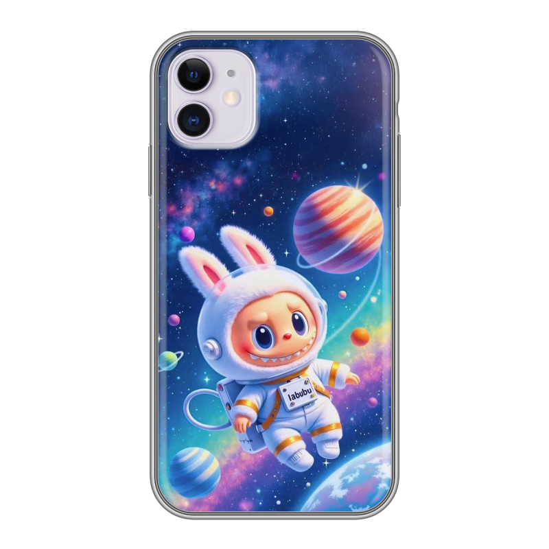 Силиконовый противоударный чехол на Iphone 11 с принтом Labubu Лабубу Силиконовый противоударный чехол на Iphone 11 с принтом Labubu Лабубу