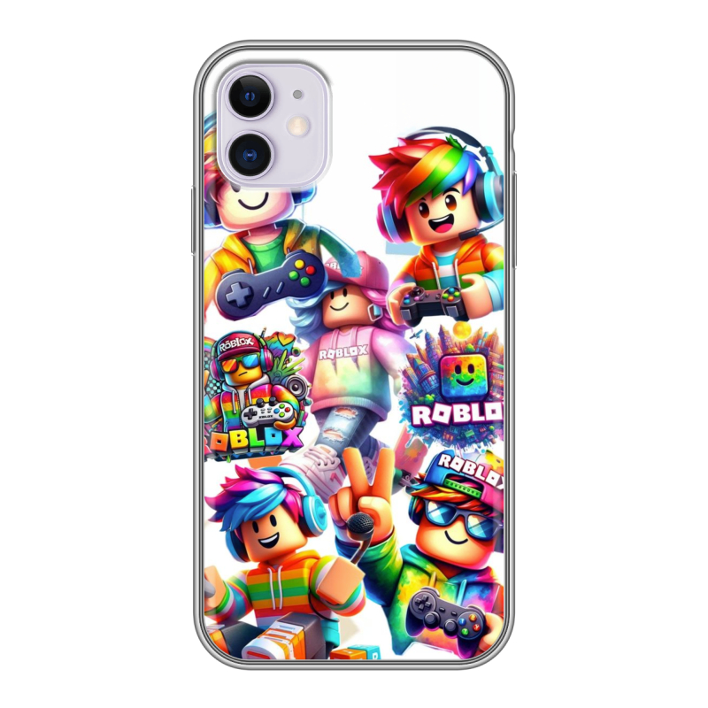 Силиконовый противоударный чехол на Iphone 11 с принтом Roblox Роблокс Силиконовый противоударный чехол на Iphone 11 с принтом Roblox Роблокс