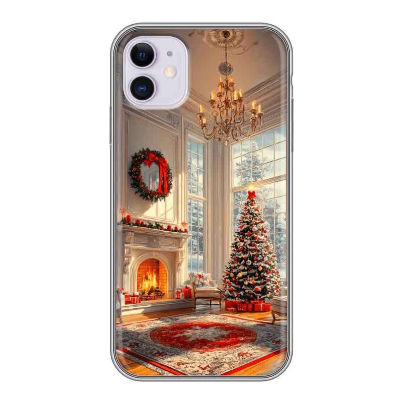 Силиконовый чехол на Iphone 11 с принтом Новый год Силиконовый чехол на Iphone 11 с принтом Новый год