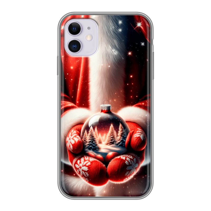 Силиконовый чехол на Iphone 11 с принтом Новый год Силиконовый чехол на Iphone 11 с принтом Новый год
