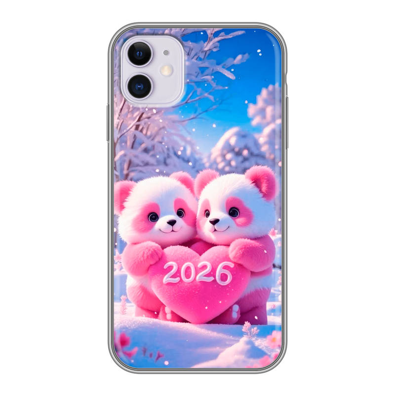 Силиконовый чехол на Iphone 11 с принтом Новый год Силиконовый чехол на Iphone 11 с принтом Новый год