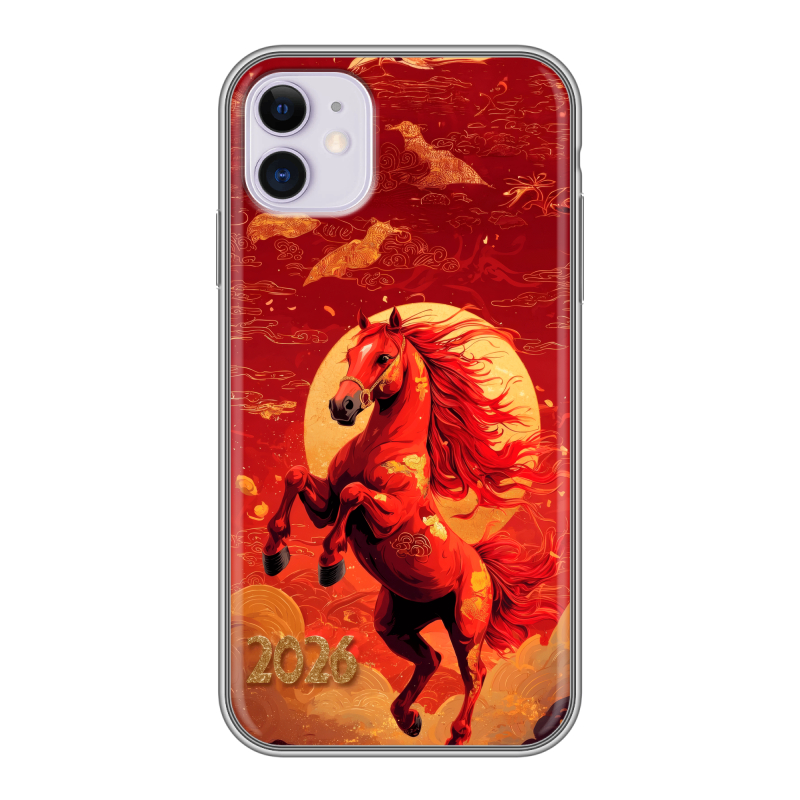 Силиконовый чехол на Iphone 11 с принтом Новый год Силиконовый чехол на Iphone 11 с принтом Новый год