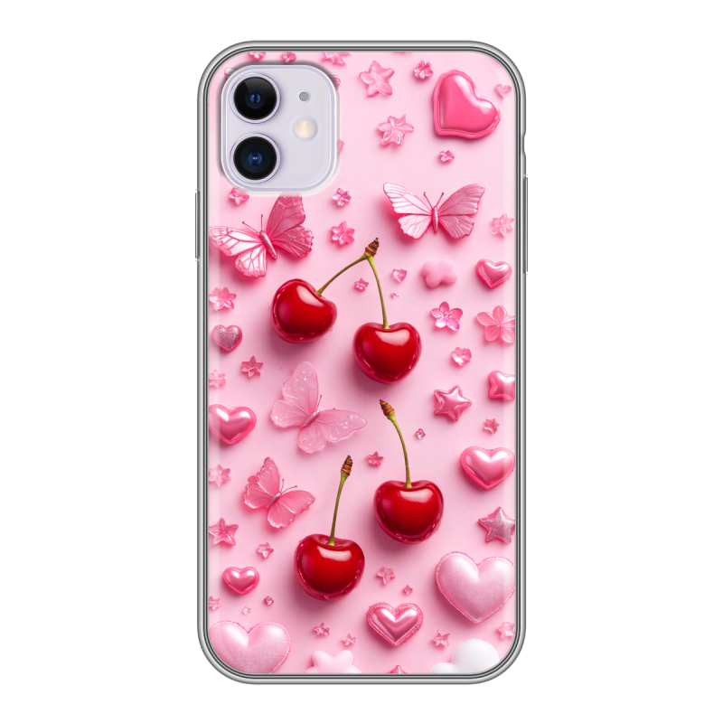 Силиконовый противоударный чехол на Iphone 11 с принтом для девочек Силиконовый противоударный чехол на Iphone 11 с принтом для девочек