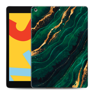 Силиконовый чехол на планшета Ipad 10.2 (2019) с принтом Мрамор зеленое золото Силиконовый чехол на планшета Ipad 10.2 (2019) с принтом Мрамор зеленое золото