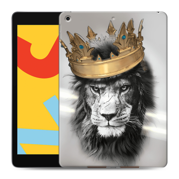 Силиконовый чехол на планшета Ipad 10.2 (2019) с принтом Лев с короной Силиконовый чехол на планшета Ipad 10.2 (2019) с принтом Лев с короной
