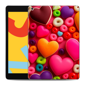 Силиконовый чехол на планшета Ipad 10.2 (2019) с принтом Сердечки Силиконовый чехол на планшета Ipad 10.2 (2019) с принтом Сердечки