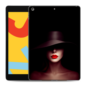 Силиконовый чехол на Ipad 10.2 (2019) с принтом Девушка в шляпе Силиконовый чехол на Ipad 10.2 (2019) с принтом Девушка в шляпе