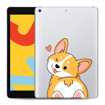 Силиконовый чехол на Ipad 10.2 (2019) с принтом Корги Силиконовый чехол на Ipad 10.2 (2019) с принтом Корги