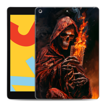 Силиконовый чехол на Ipad 10.2 (2019) с принтом Скелет и карты Силиконовый чехол на Ipad 10.2 (2019) с принтом Скелет и карты