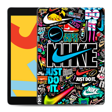 Силиконовый чехол на Ipad 10.2 (2019) с принтом найк nike черный Силиконовый чехол на Ipad 10.2 (2019) с принтом найк nike черный