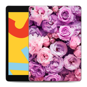 Силиконовый чехол на Ipad 10.2 (2019) с принтом лавандовые розы Силиконовый чехол на Ipad 10.2 (2019) с принтом лавандовые розы