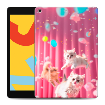 Силиконовый чехол на Ipad 10.2 (2019) с принтом милые котики Силиконовый чехол на Ipad 10.2 (2019) с принтом милые котики