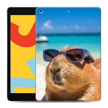 Силиконовый чехол на Ipad 10.2 (2019) с принтом Капибара Силиконовый чехол на Ipad 10.2 (2019) с принтом Капибара