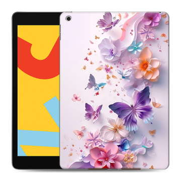 Силиконовый чехол на Ipad 10.2 (2019) с принтом цветы бабочки