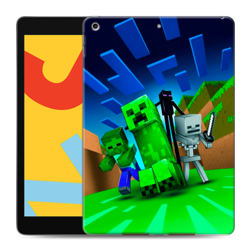 Силиконовый чехол на Ipad 10.2 (2019) с принтом Майнкрафт Силиконовый чехол на Ipad 10.2 (2019) с принтом Майнкрафт