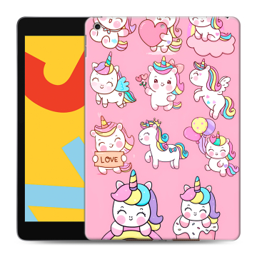 Силиконовый чехол на Ipad 10.2 (2019) с принтом Единороги и радуга