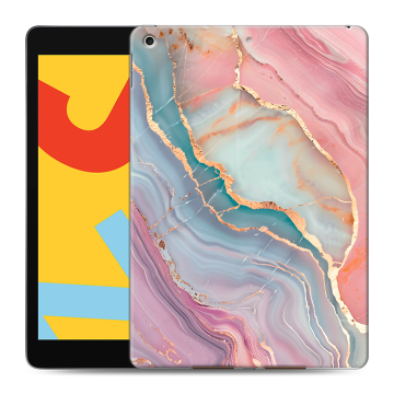Силиконовый чехол на Ipad 10.2 (2019) с принтом розовый мрамор Силиконовый чехол на Ipad 10.2 (2019) с принтом розовый мрамор