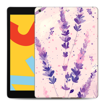 Силиконовый чехол на Ipad 10.2 (2019) с принтом цветы лаванда Силиконовый чехол на Ipad 10.2 (2019) с принтом цветы лаванда