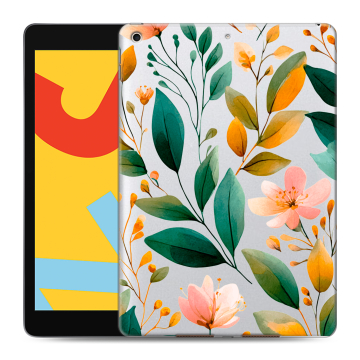 Силиконовый чехол на Ipad 10.2 (2019) с принтом Цветы паттерн Силиконовый чехол на Ipad 10.2 (2019) с принтом Цветы паттерн
