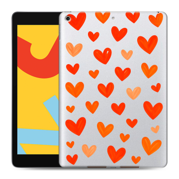 Силиконовый чехол на Ipad 10.2 (2019) с принтом Сердечки Силиконовый чехол на Ipad 10.2 (2019) с принтом Сердечки