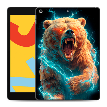 Силиконовый чехол на Ipad 10.2 (2019) с принтом Медведь Силиконовый чехол на Ipad 10.2 (2019) с принтом Медведь