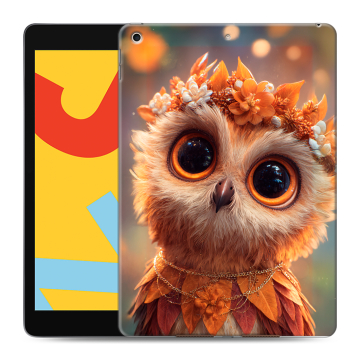 Силиконовый чехол на Ipad 10.2 (2019) с принтом Милая сова Силиконовый чехол на Ipad 10.2 (2019) с принтом Милая сова