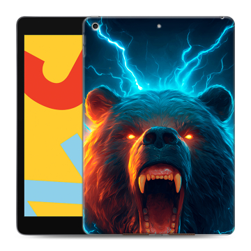Силиконовый чехол на Ipad 10.2 (2019) с принтом Медведь Силиконовый чехол на Ipad 10.2 (2019) с принтом Медведь