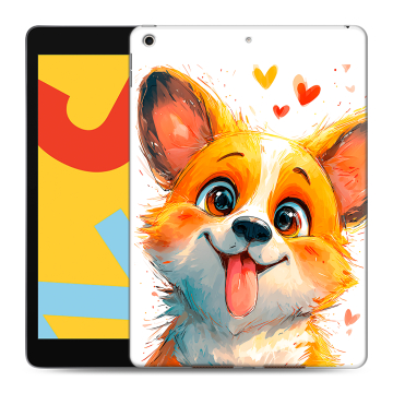 Силиконовый чехол на Ipad 10.2 (2019) с принтом корги Силиконовый чехол на Ipad 10.2 (2019) с принтом корги