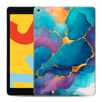 Силиконовый чехол на Ipad 10.2 (2019) с принтом Мрамор блестки Силиконовый чехол на Ipad 10.2 (2019) с принтом Мрамор блестки