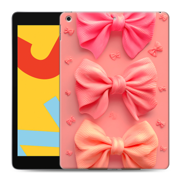 Силиконовый чехол на Ipad 10.2 (2019) с принтом Розовые бантики Силиконовый чехол на Ipad 10.2 (2019) с принтом Розовые бантики