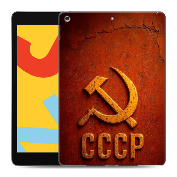 Силиконовый чехол на Ipad 10.2 (2019) с принтом Флаг Герб СССР Силиконовый чехол на Ipad 10.2 (2019) с принтом Флаг Герб СССР
