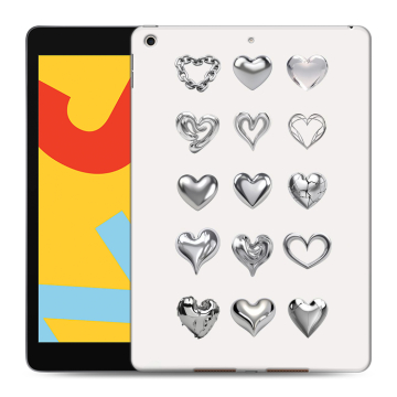 Силиконовый чехол на Ipad 10.2 (2019) с принтом Y2K сердечки Силиконовый чехол на Ipad 10.2 (2019) с принтом Y2K сердечки