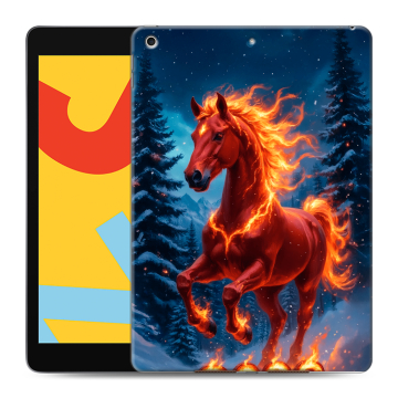 Силиконовый чехол на Ipad 10.2 (2019) с принтом Новый год коня Силиконовый чехол на Ipad 10.2 (2019) с принтом Новый год коня