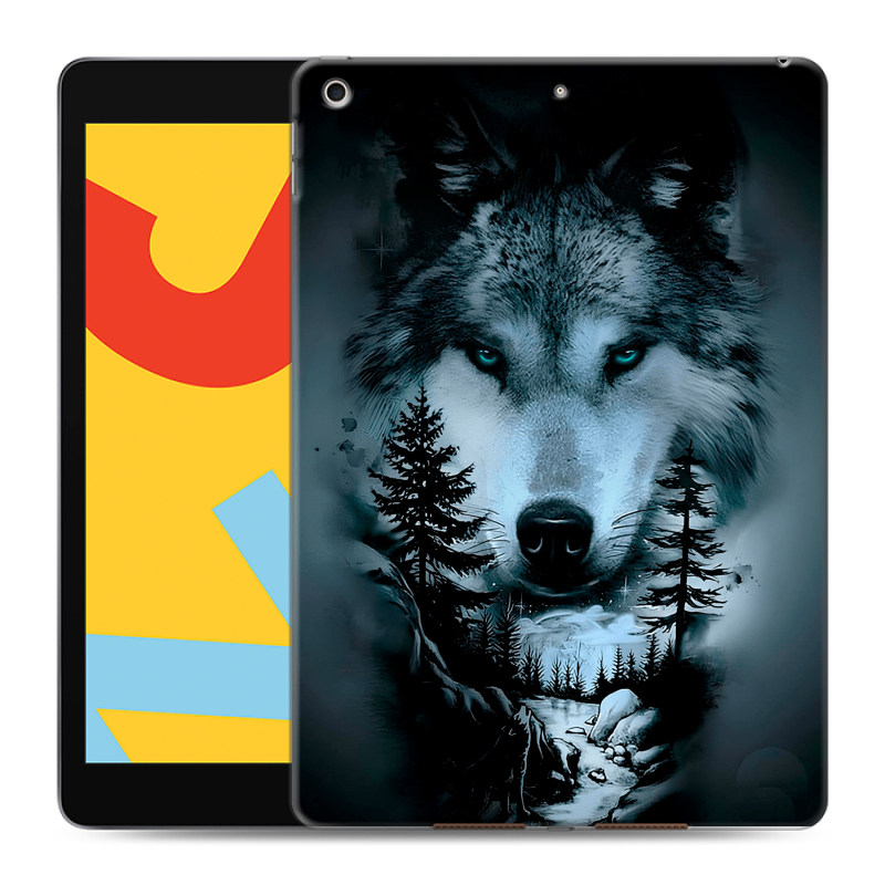 Силиконовый чехол на Ipad 10.2 (2019) с принтом Лесной волк Силиконовый чехол на Ipad 10.2 (2019) с принтом Лесной волк