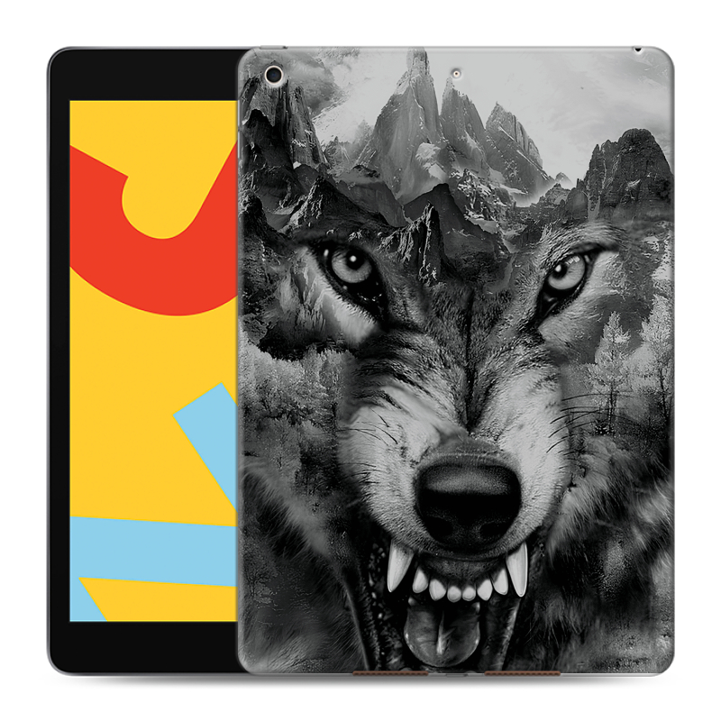 Силиконовый чехол на Ipad 10.2 (2019) с принтом Волк Силиконовый чехол на Ipad 10.2 (2019) с принтом Волк