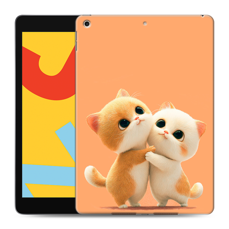 Силиконовый чехол на Ipad 10.2 (2019) с принтом Милые котики Силиконовый чехол на Ipad 10.2 (2019) с принтом Милые котики